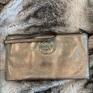 Micheal Kors silver wristlet